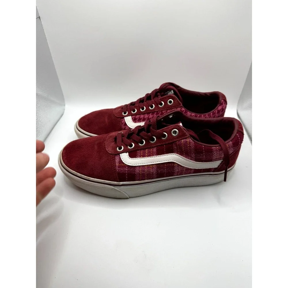 VANS Ward Platform Womens 9.5 Sneaker Plaid Mix Port‎ Low Top Skateboard Shoes